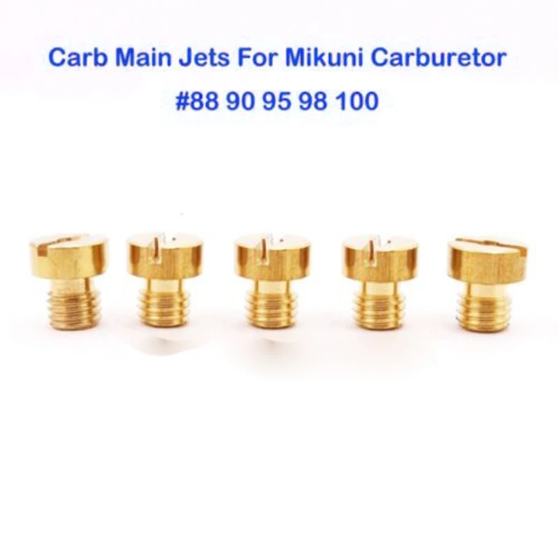 10Pcs M5x0.75mm Main Jets Set For Mikuni Carburetor VM22 VM24 VM26 125cc 150cc 200cc 250cc Motoforce Carburetor Injector Nozzle