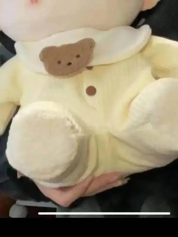 Little Bear Milk Baby Outfit 40cm Cotton Clothes Doll One-piece Sitting Crawling Suit Pajamas Doll Replacement view 2