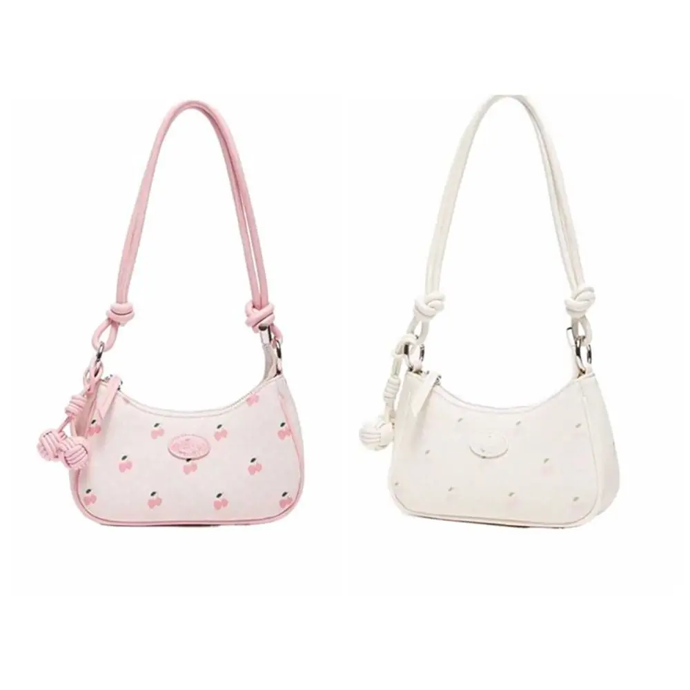 

Strawberry Design Shoulder Bags New Spacious Versatile Wallets Practical Underarm Bags Girl