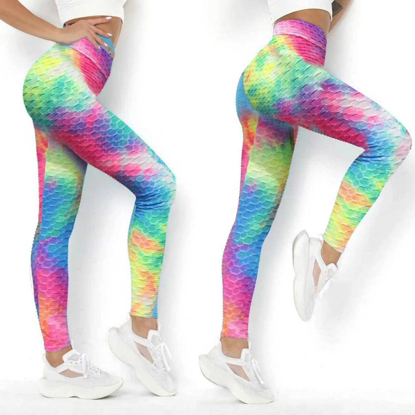 Women Leggings Push-Up Yoga-Pants Bandhnu Sport Leggings Slim Gym Bubble-Butt Workout High-Waist Running Bottoms Quick Dry