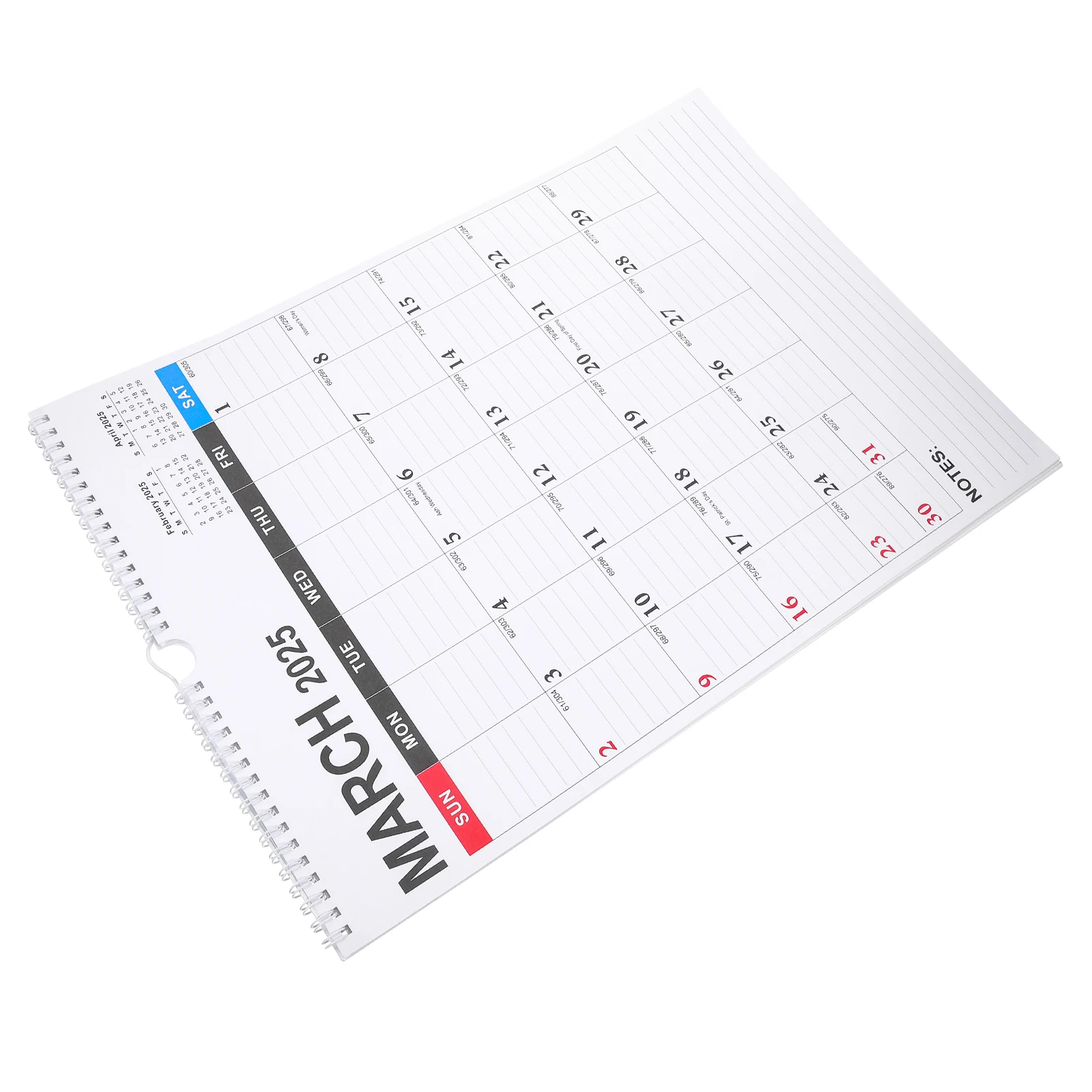 

Wall Calendar Schedule Notes Monthly 2024 Sturdy Coil Tearable Large Office Memo Planning Gifts
