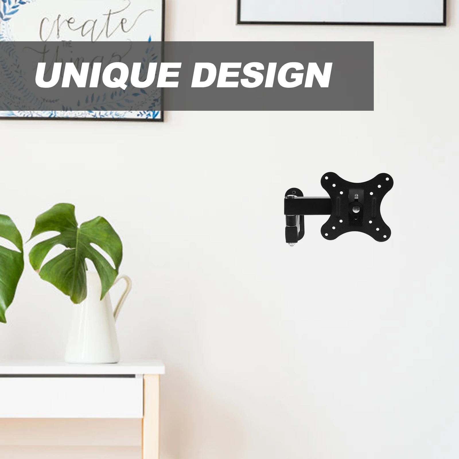 

Monitor Stand Wall Mount 14-24 Inch Adjustable Height Display Bracket Screen Bracket Sturdy -Compatible