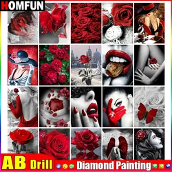 HOMFUN AB pittura diamante 5d fai da te 