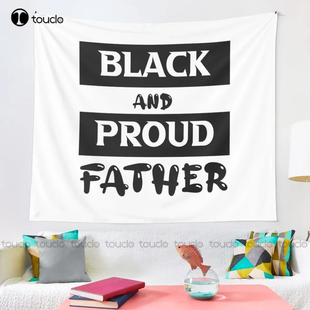 Black And Proud Father Tapestry Gaming Tapestry Tapestry Wall Hanging For Living Room Bedroom Dorm Room Home Decor Wall Covering