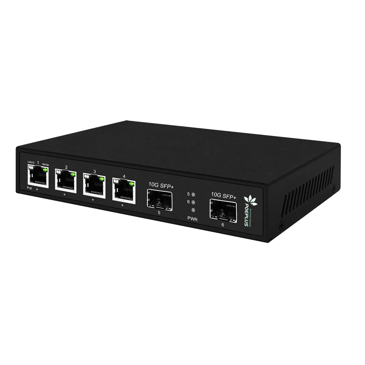 4 Port 2.5Gbe Poe Ethernet Switch with 2* 10G SFP+ Uplink