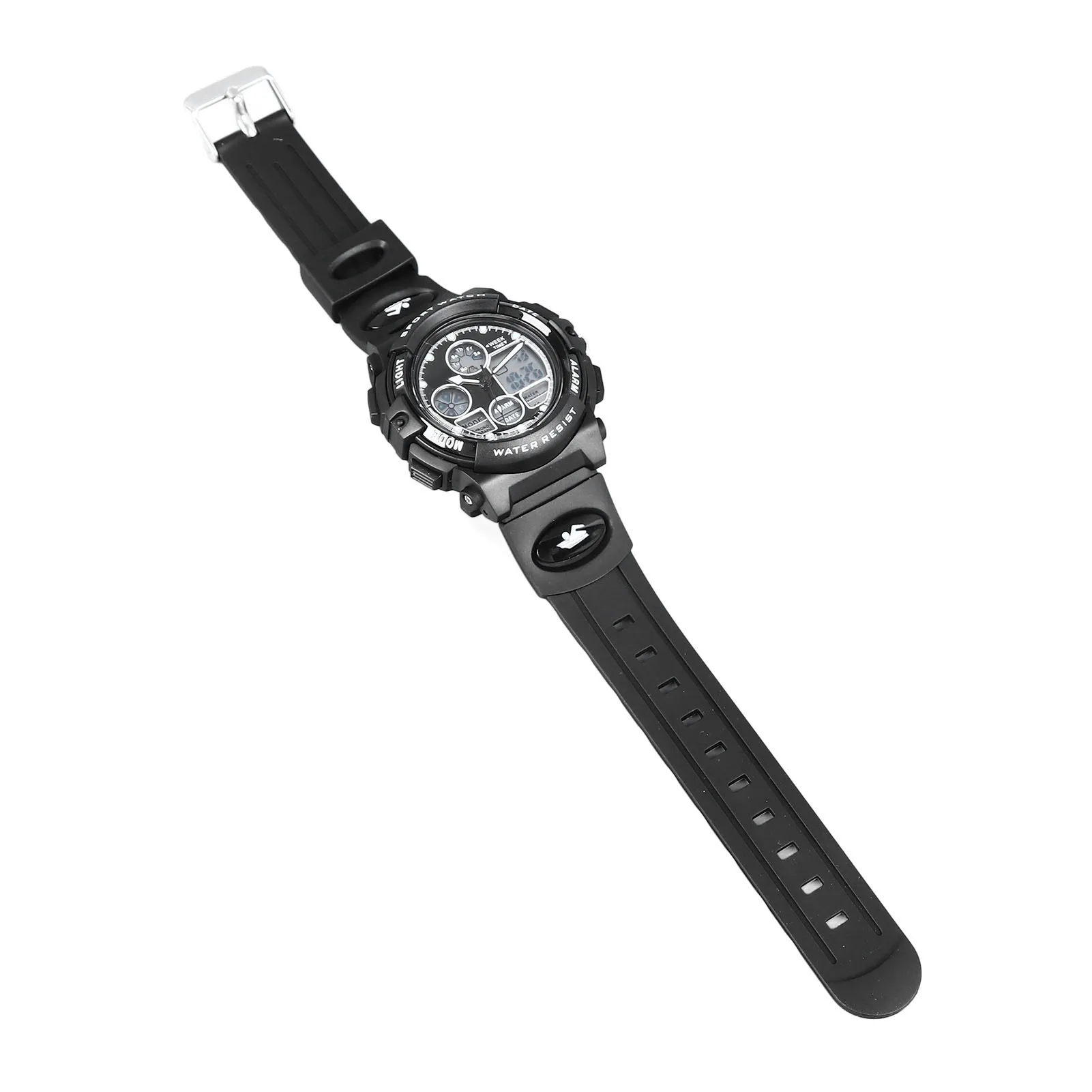 ساعة إلكترونية رقمية للأطفال بطول 50 مترًا مقاومة للماء وشاشة مزدوجة للأطفال رياضية خارجية وخفيفة الوزن ومتينة #6