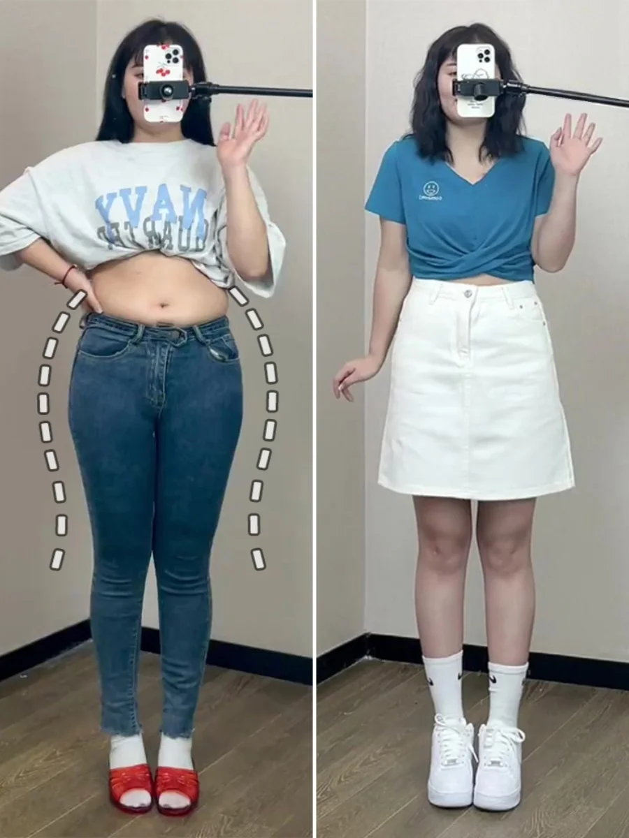 

High Waist A-Line Skirt Women's Denim Skirts Belly Covering Slimming ort Skirts Korean Sle Pure Color Commute