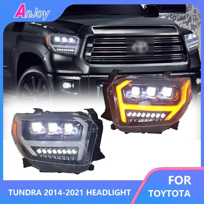

For Toytota Tundra 2014-2021 Headlight Upgrade Modified to New DRL Dynamic Turn Signal LED Headlight Accessories