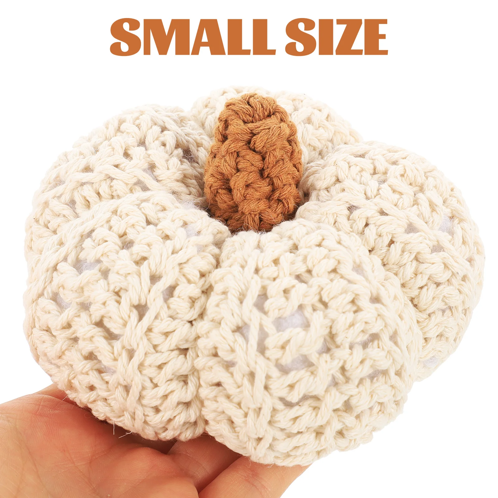 

Halloween Ornaments LED Braided Pumpkin Fall Decor Artificial Diy Emulation Child Pumpkins for Decorating