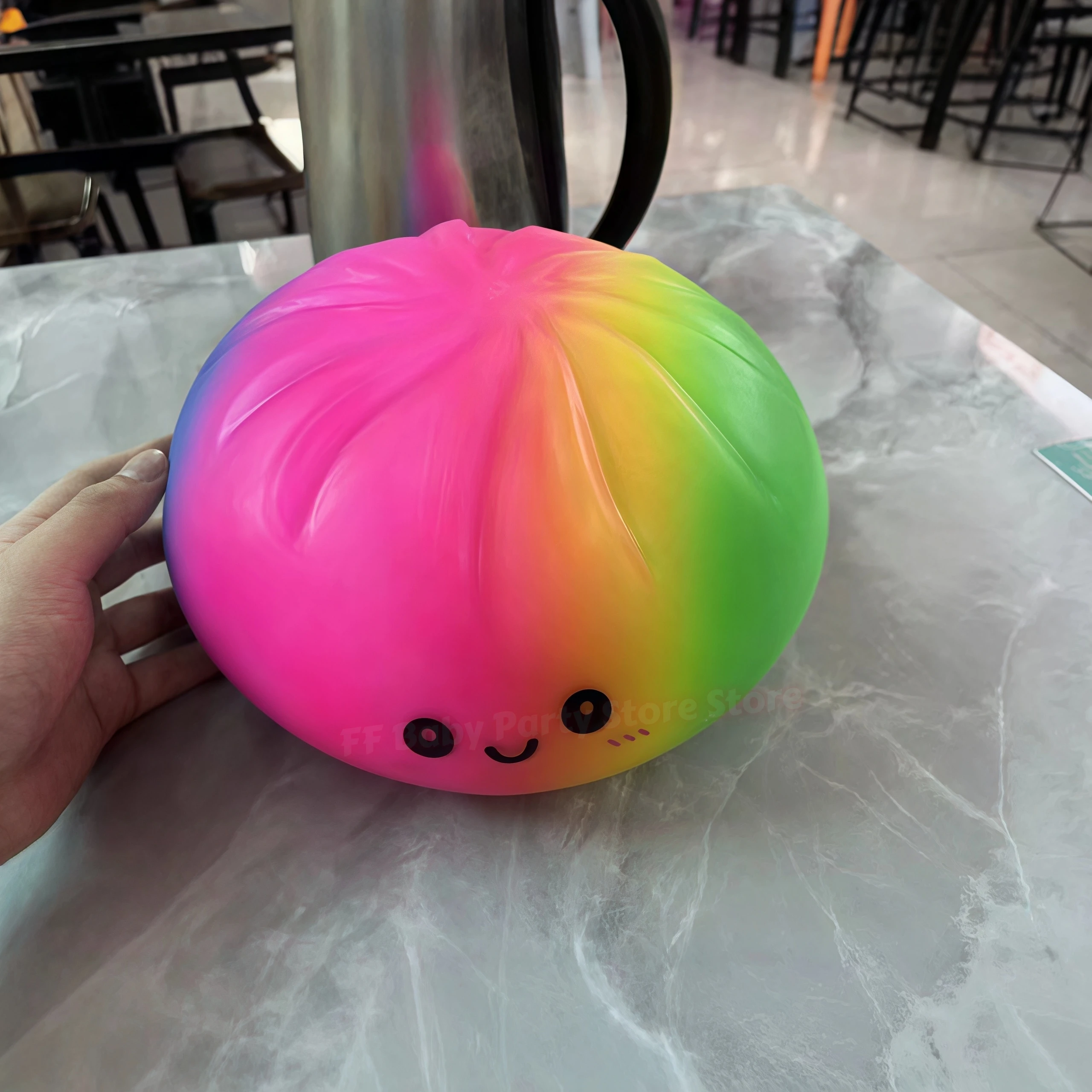 15/25cm Riesiger Regenbogen-Dumpling Squishy Langsam Zurückfedernder Weicher Quetsch-Dekompressionsball Stressabbau Sensorisches Squeeze-Spielzeug Geschenke