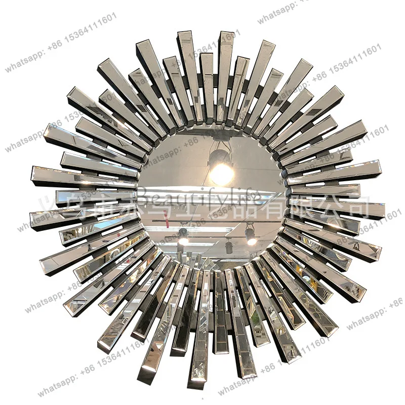 PG light luxury bathroom mirror bathroom wall decoration fireplace entrance hanging bathroom mirror