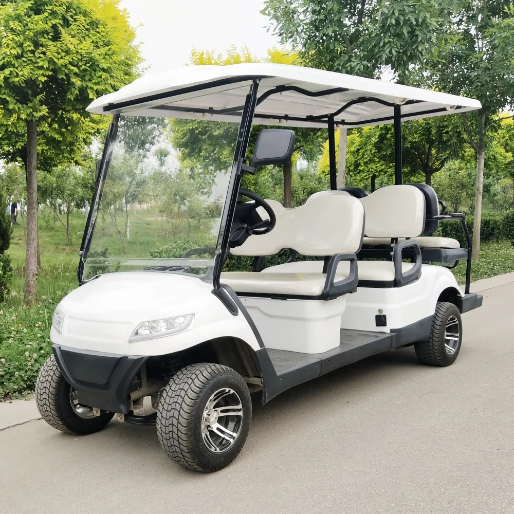 2023 Latest Design 4 6 Seater Golf Carts Electromagnetic Braking System Electric Golf Carts for Sightseeing