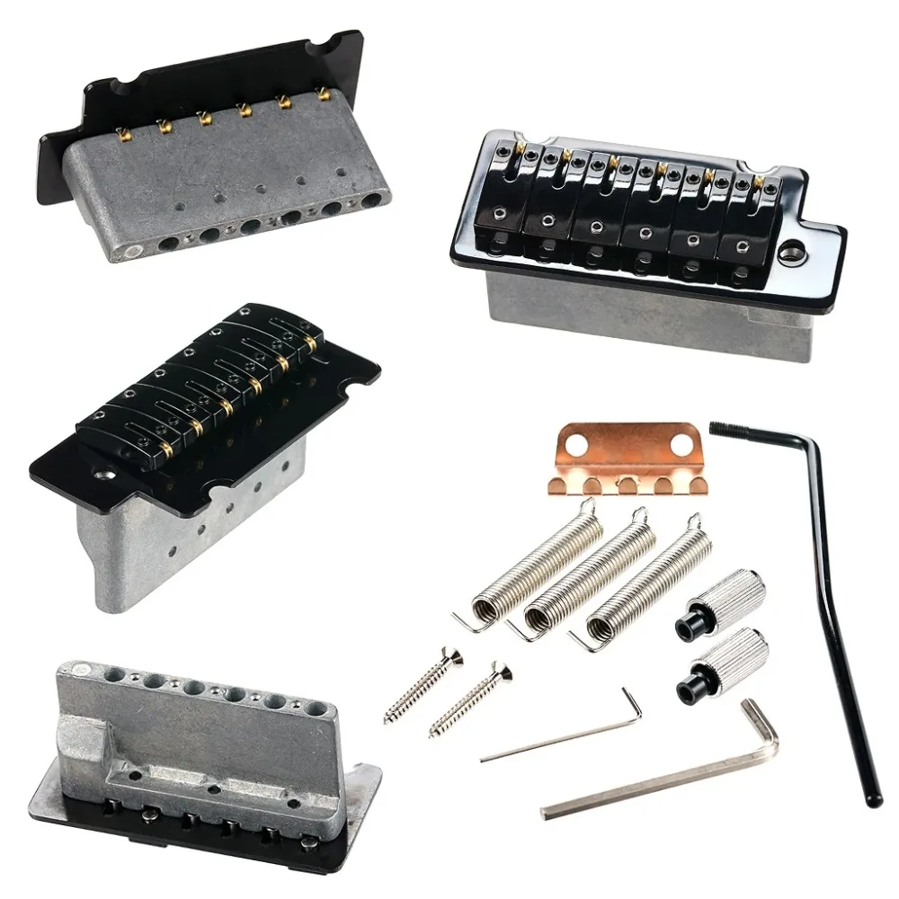 

Черный 6-струнный бридж тремоло с шарикоподшипником, замена для электрогитары Strat