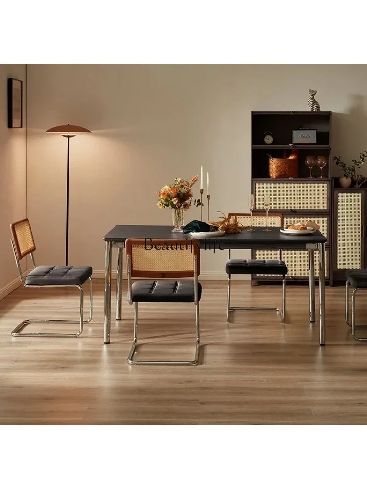 

Simple retro dining table living room household small apartment dining table