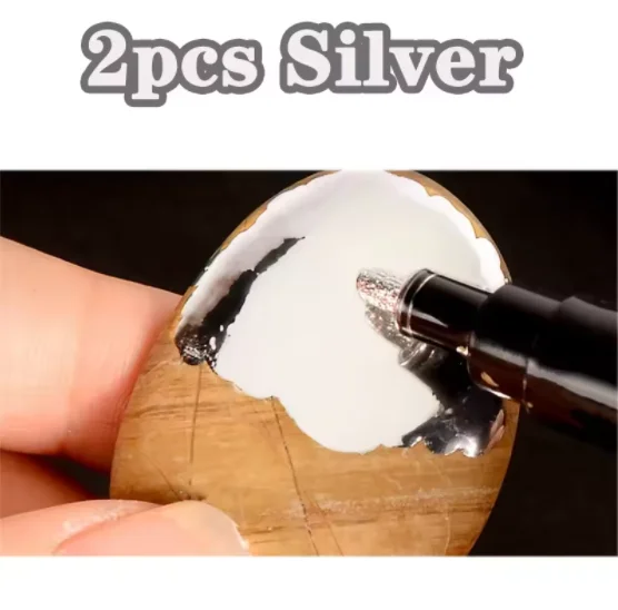 1/2 Stuks Spiegel Marker Pen Diy Reflecterende Verf Pennen Spiegel Markers Chroom Goud/Zilver Marker Handtekening auto Styling Art Craftwork