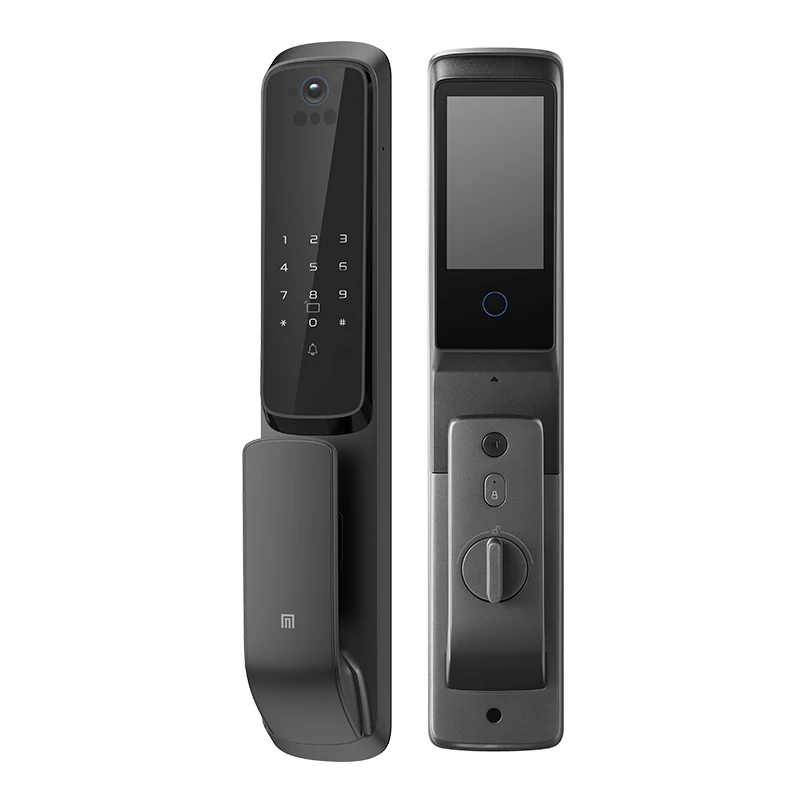 فاخر 2024 جديد وصول حافة بوابة Duress إنذار النسخة الليلية وظيفة تويا App Cnc Suoboot الأمن ثلاثية الأبعاد التعرف على الوجه قفل الباب