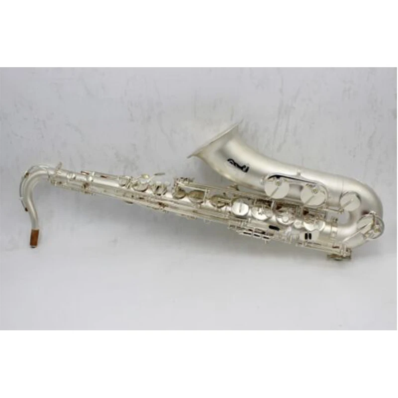 New B flat Eastern Music satin silver plated tenor saxophone tenor sax with case