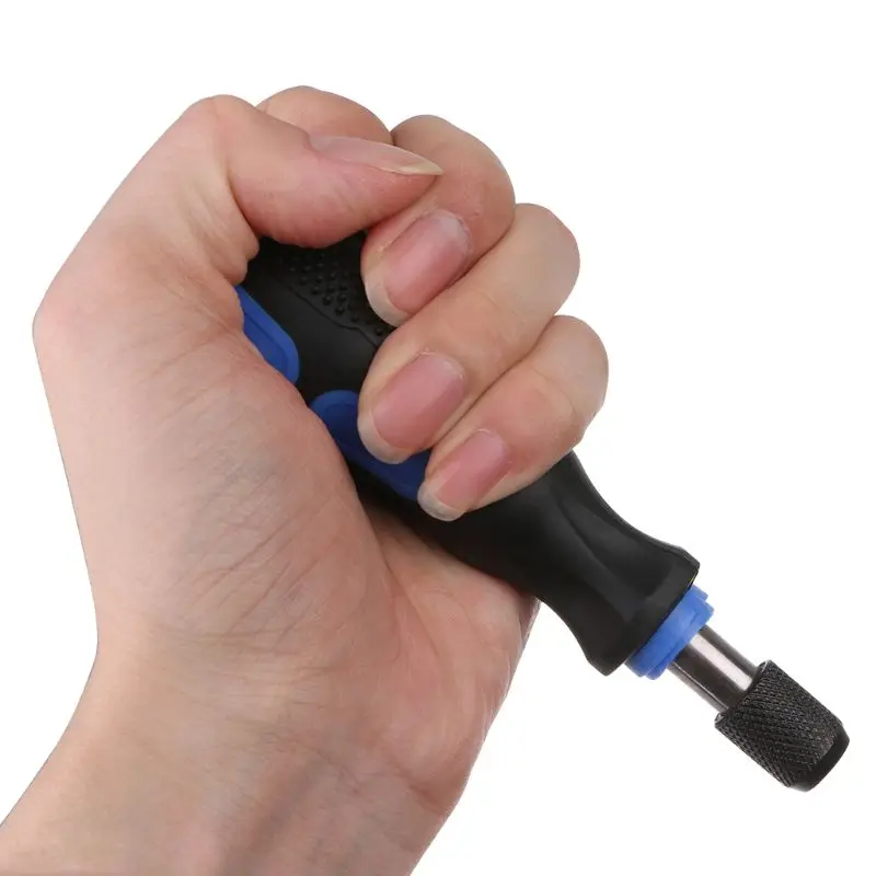 Multi-function 1/4" 6.35mm Non-slip Dismountable Screwdriver Handle With Soft Ru