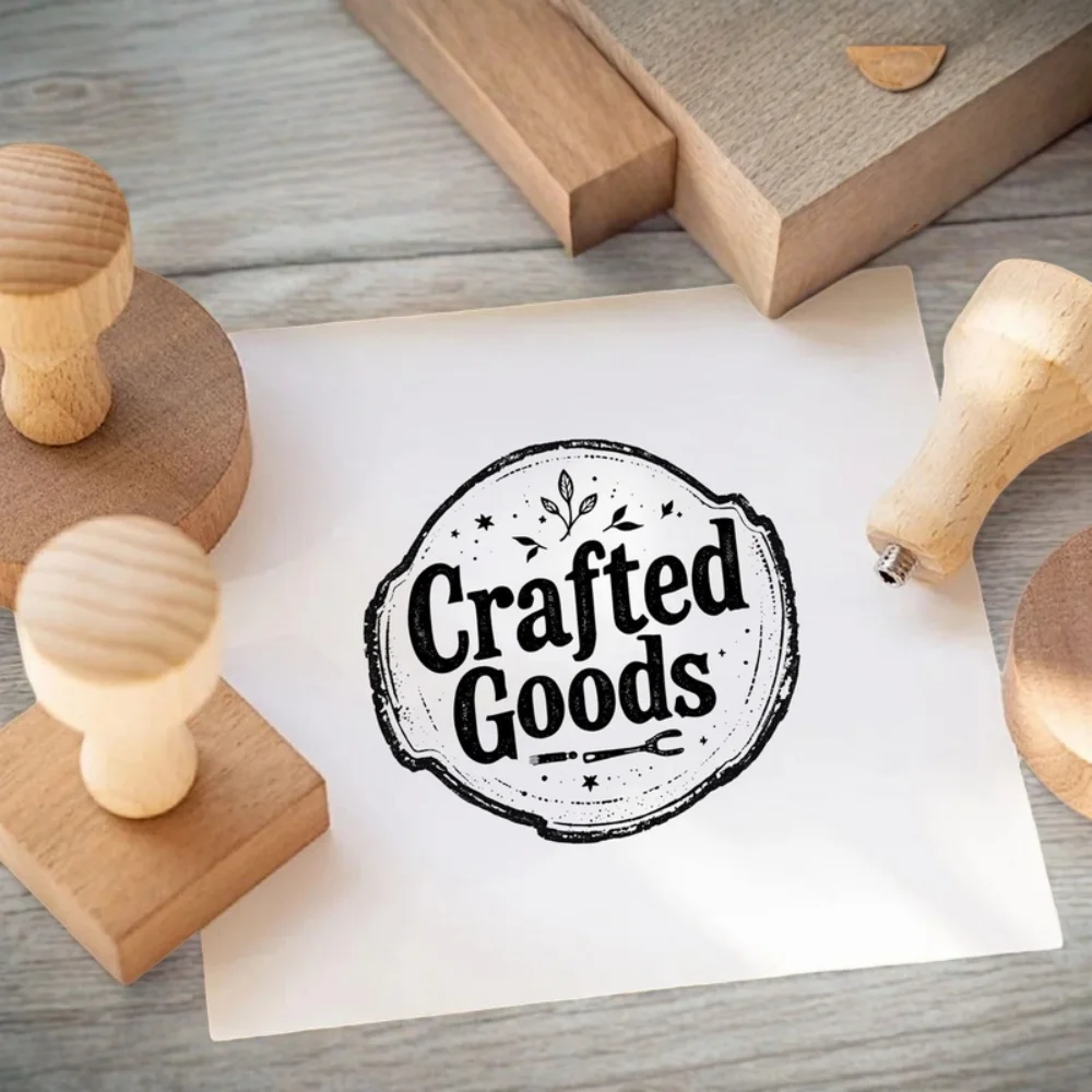 Personalized Wedding Stamp Wood Block Rubber Stamps Small Business Company Branding Stamp Custom Packaging Seal LOGO