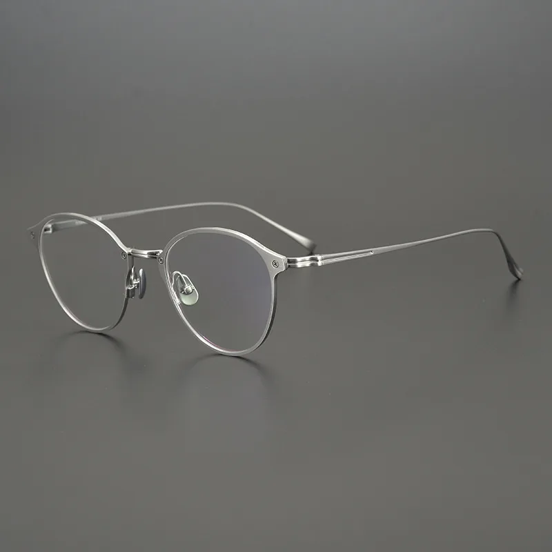 2022 Japan Handmade High-end Man Retro Round Titanium Frame Eyeglasses Women Oversized Vintage Optical Myopia Lens Glasses