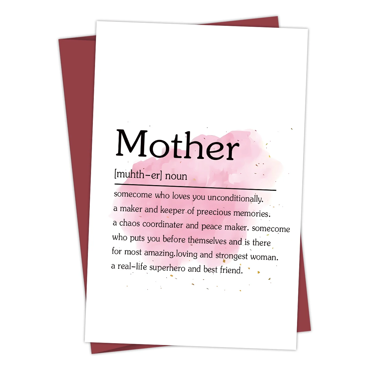 1PC Mother\'s Day Card with Envelope,Creative Birthday Card For Mom,Thank You Cards for Her,Holiday Greeting Card Gift for Mother