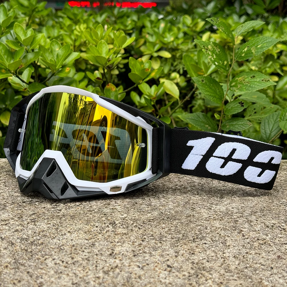 Gogle motocyklowe 100 Gogle wyścigowe Motocross Okulary motocyklowe Gogle motocrossowe Okulary rowerowe Okulary Mtb