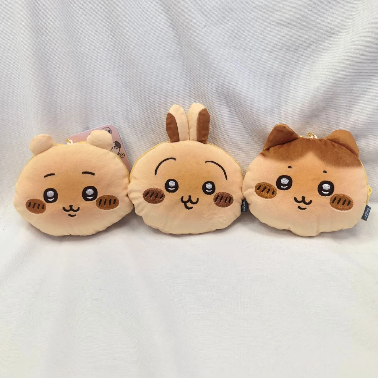 kawaii Dorayaki Chiikawa Usagi Hachiware Plush simple colorful coin purse headphone bag earrings lipstick storage bag