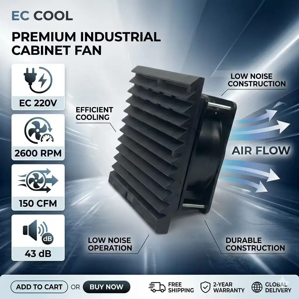 Industrial Axial Fan Exhaust Fan, Air Filter Ventilation Dust Circulation Cooling System 110 & 220V Dual Voltage AC Fan Filter