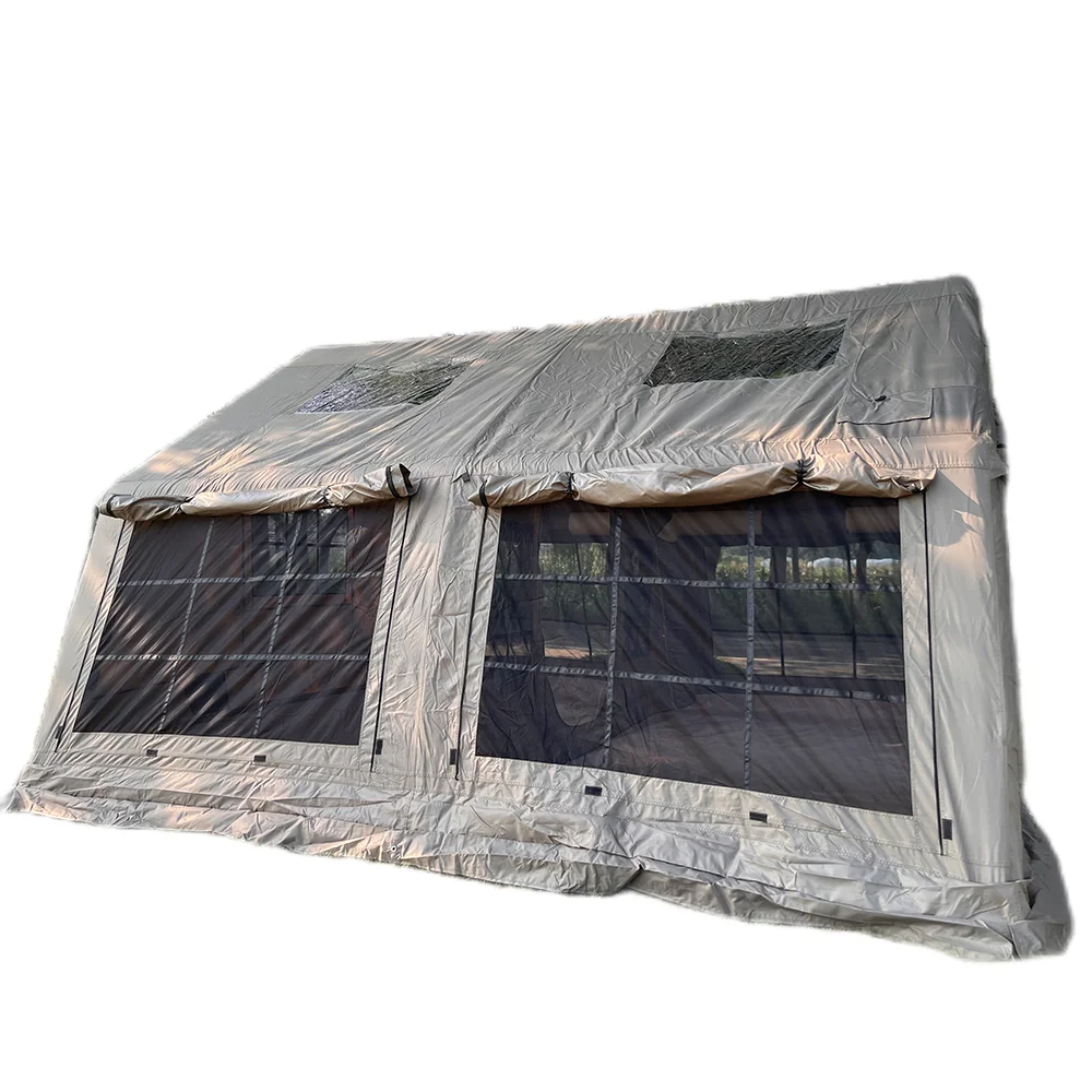 #￥Outdoor Tent Black Inflatable Cover Air Blow Tent Family Tent Inflatable for All Seasons