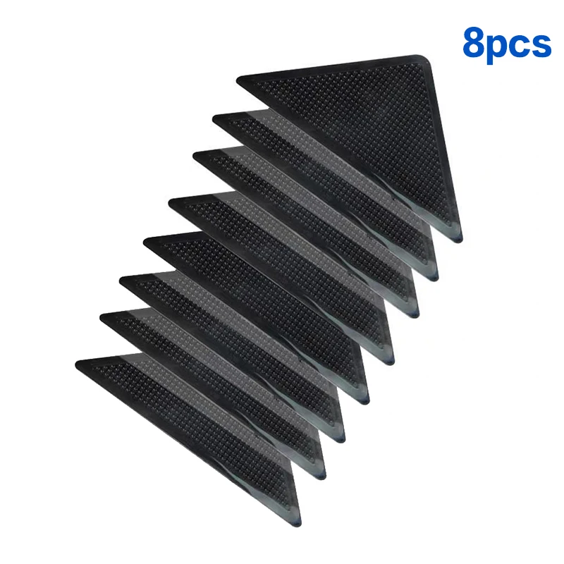 Hot Sale 4/8 Pieces Triangle Carpet Fixing Stickers Non-slip Stickers Suitable For Tile Floor Carpet Mat Stickers