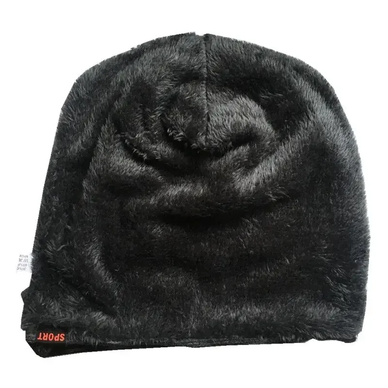 Rock Wool Hip Hop Beanie Winter Cap Men Fleece Hat Slouchy Male Baggy Caps Warm Skullies Knitted Wool Beanies Letter Rock Hats