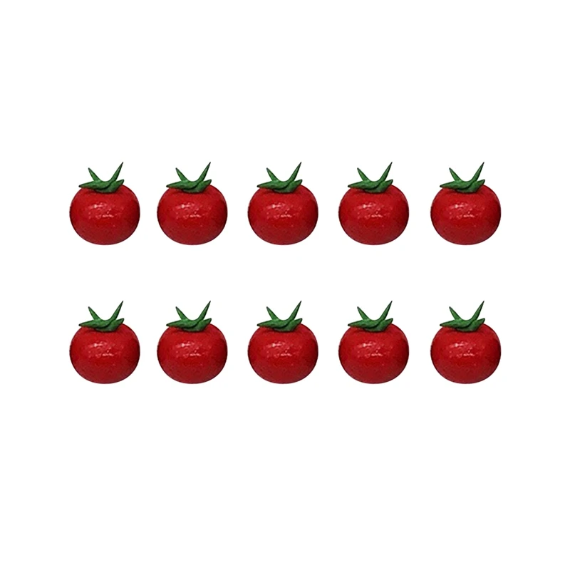 10Pcs Fruit Food Vegetables Dollhouse Miniature Tomato Dollhouse For Doll Kitchen Toys