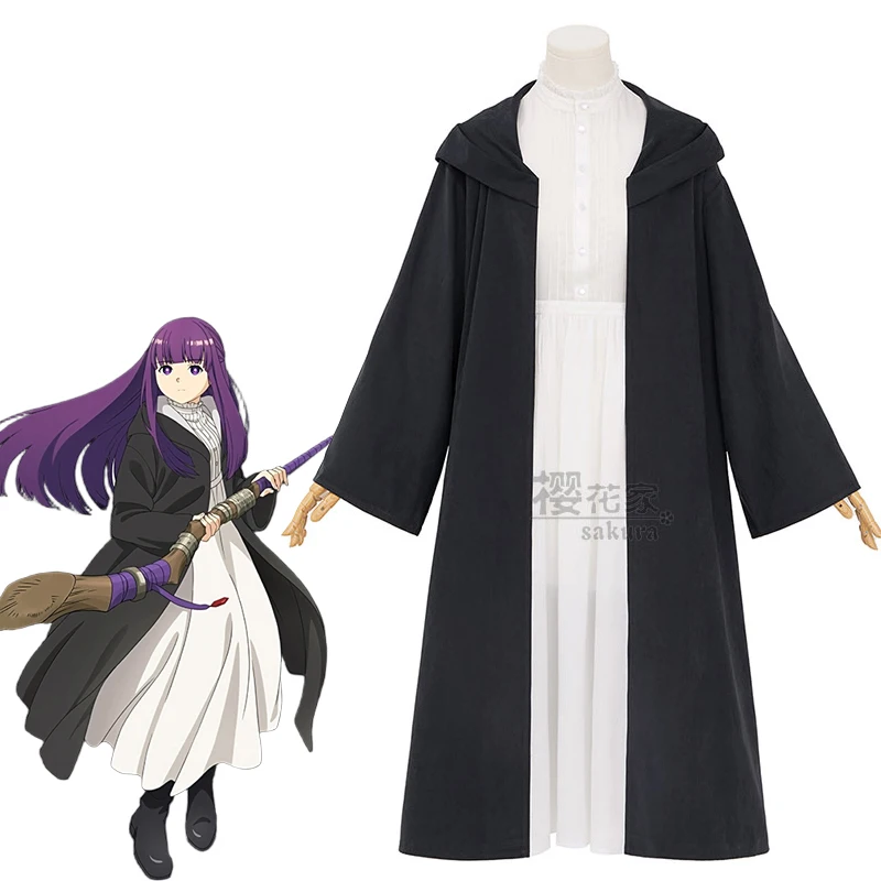 

Anime Frieren: Beyond Journey's End Fern Cosplay Costumes Women Dresses Long Coat Outfits Halloween Carnival Party Suit