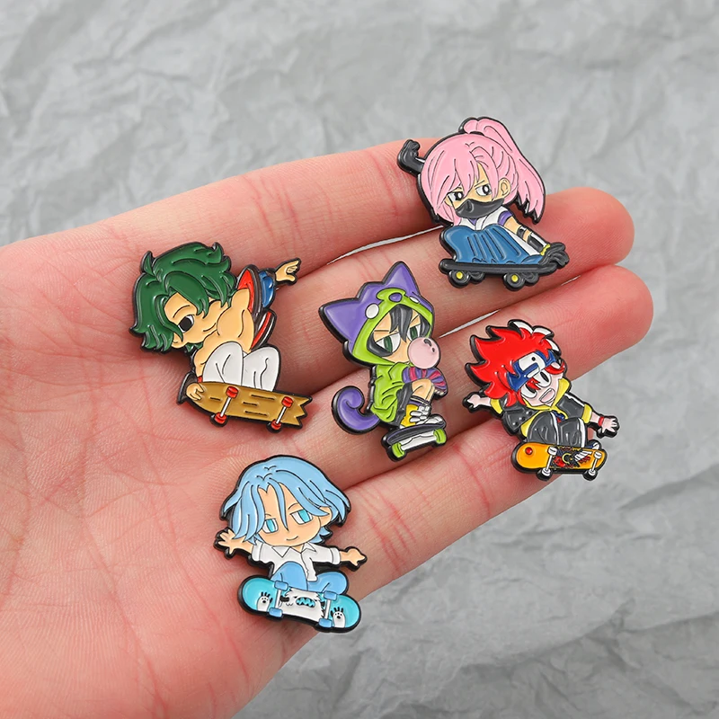 Anime Characters Cherry Blossom Enamel Pins Cartoon Brooches Lapel Badge Pin Accessories Backpack Gift Friends Jewelry Wholesale