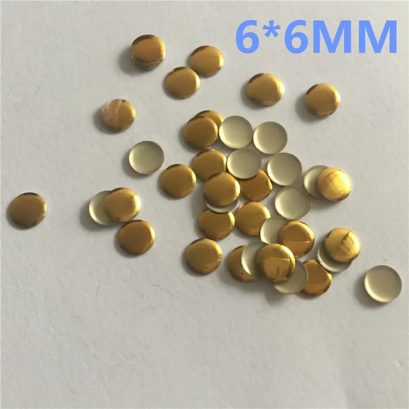 Metal Hot-Fix Rhinestuds Round Shape 2/3/5/6/8/10mm Gold DIY For Garment Accessories Heat Transfer Nailheads Hot Fix Studs 300pc