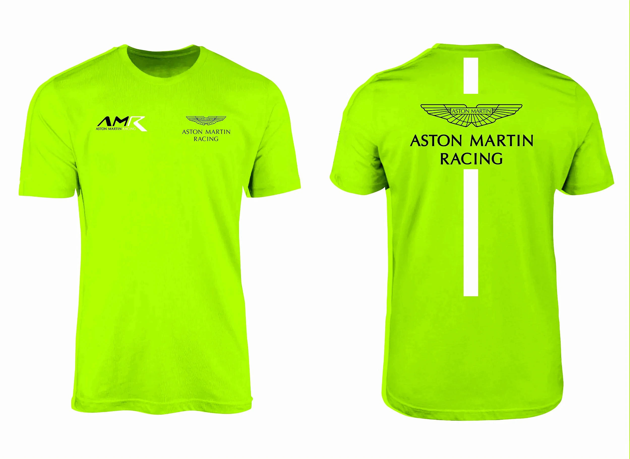 Aston Martin Racing - Camiseta de verano con cuello redondo y estampado 3D para hombre, top de moda para deportes al aire libre para mujer