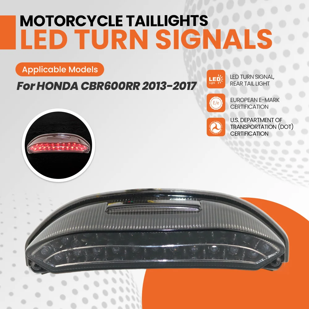 

Motorcycle LED Brake Turn Signal Tail Light Taillight E-Mark For HONDA CBR600RR CBR-600RR CBR 600RR 2013 2014 2015