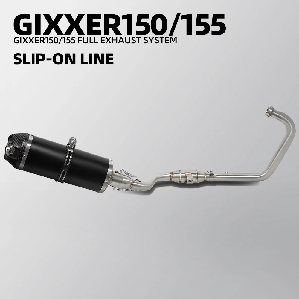 GIXXER 155 exhaust header pipe For Suzuki GIXXER 155/150 SF155/SF150 Motorcycle exhaust full system moto escape muffler tailpipe