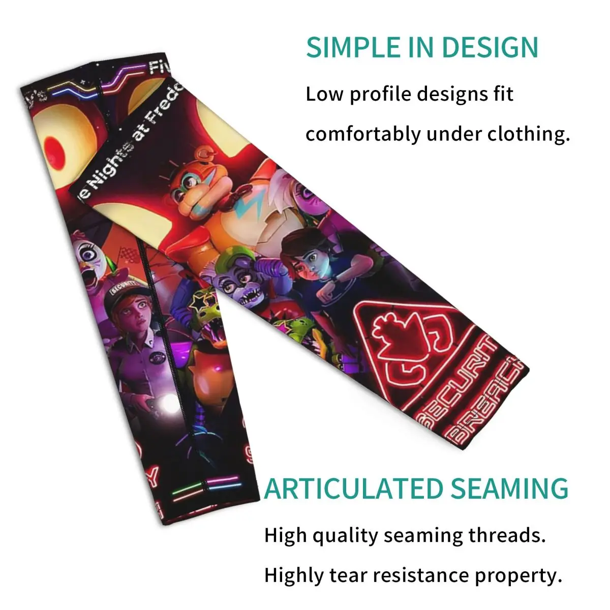 ملصق فيلم FNAF بأكمام للذراع للرجال والنساء للحماية من الأشعة فوق البنفسجية وتغطية الوشم الرياضية والتبريد وركوب الدراجات