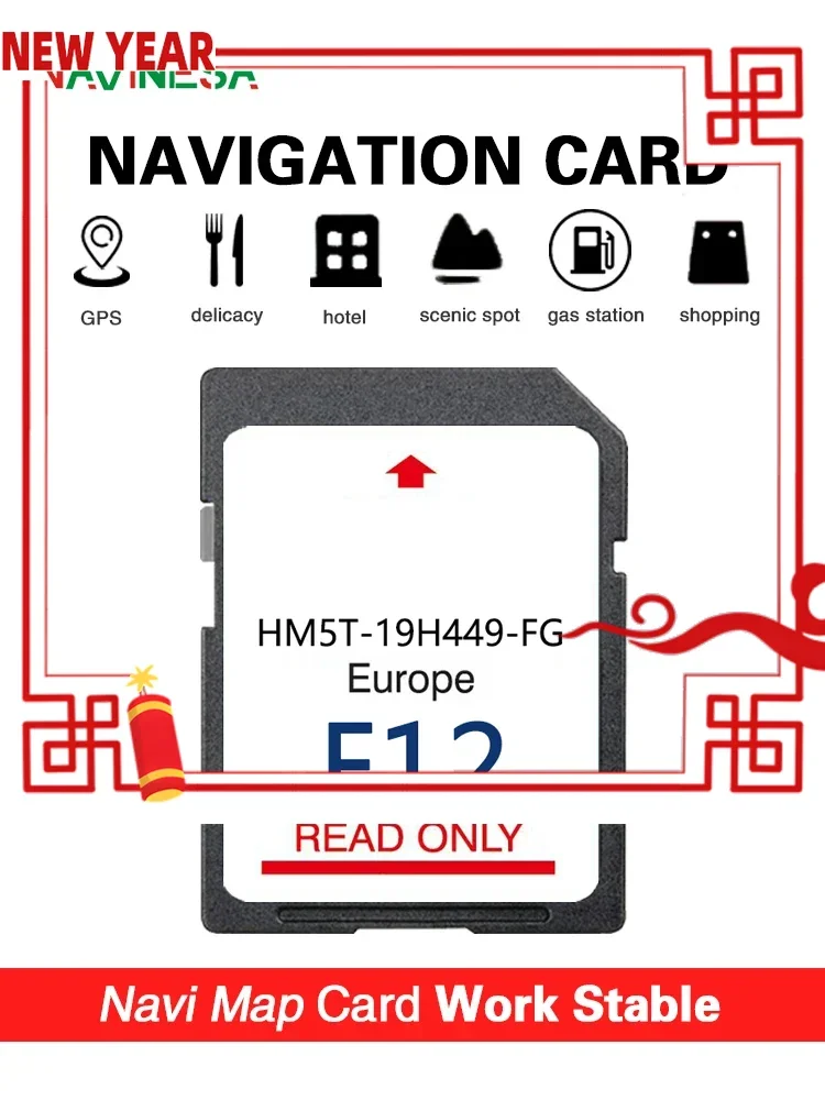 SD Card for Ford Sync2 F12 Sat NAV Map 2024 Navigation Update Europe Russia Turkey Maps HM5T-19H449-FG Card