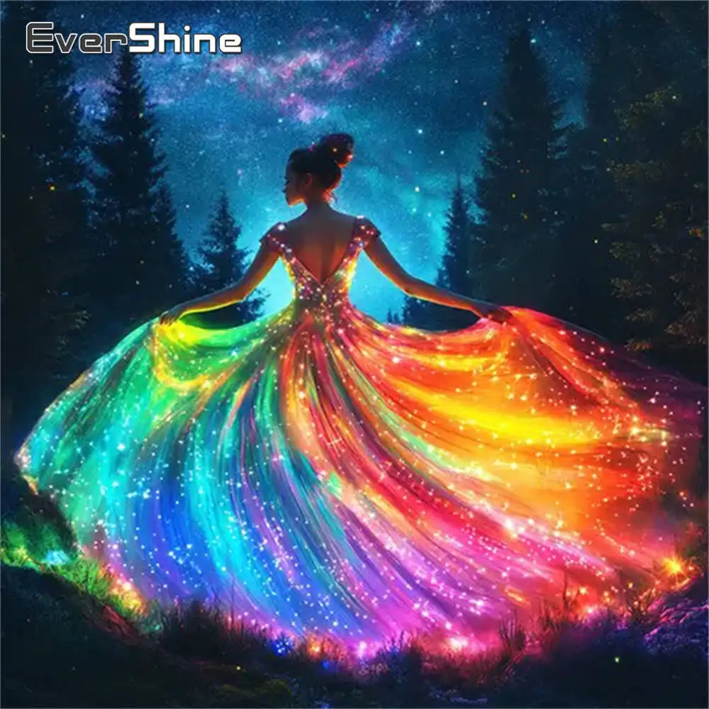 Evershine Diamant-Gemälde, Gänseblümchen, bunt, Acryl, Bastelbedarf, Diamant-Mosaik, DIY-Stickerei, Kindergeschenk