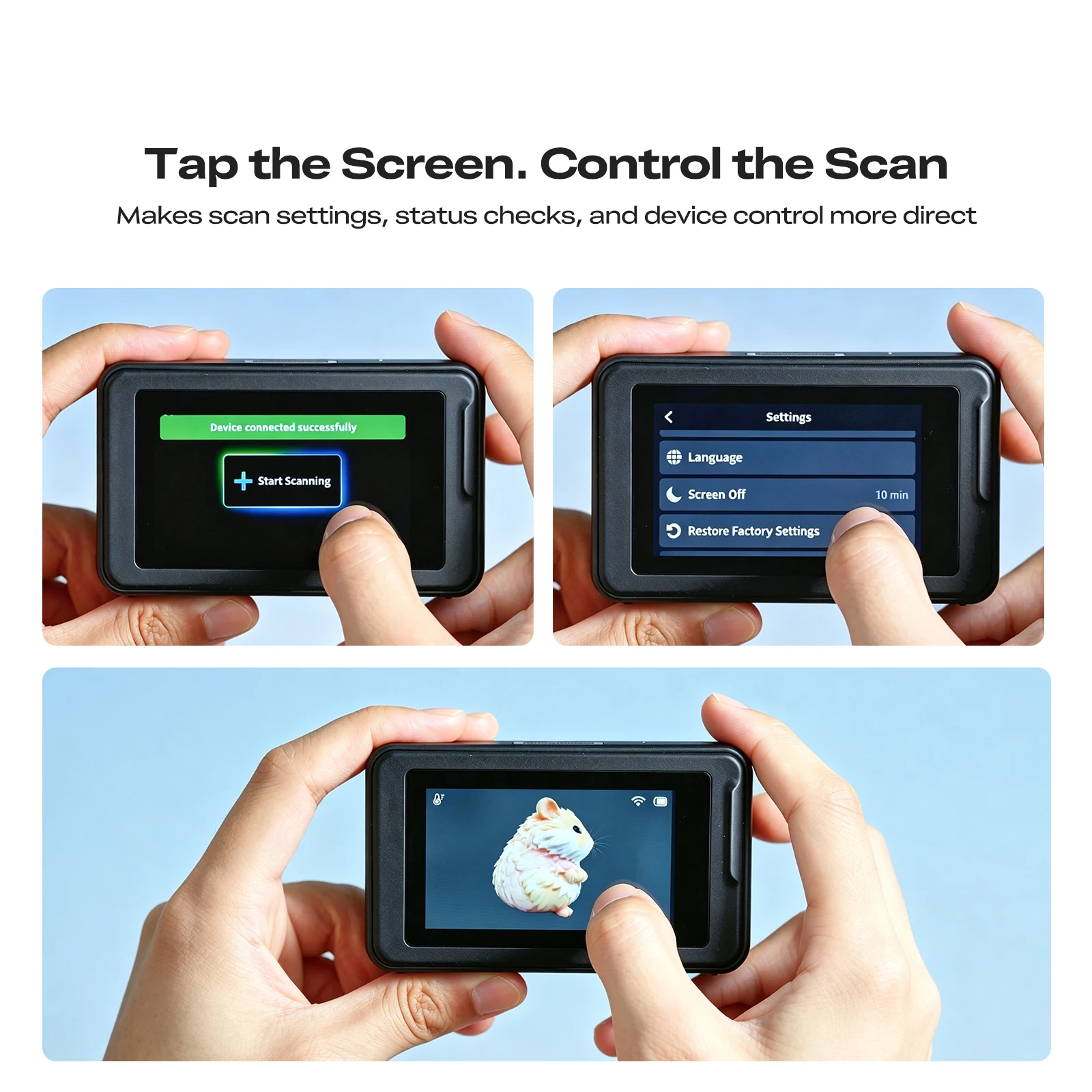Creality Mini Scanner PIKA 7 Blue Laser Lines/NIR Light 0.03mm Precision Wifi 6 Built-in 8-core 2.0GHz Processor 3D Scanner