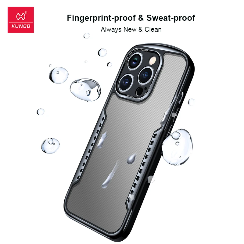 Para iphone 15 pro 15 pro max caso de refrigeração xundd airbags à prova de choque duro pc + tpu dissipação de calor proteção funda