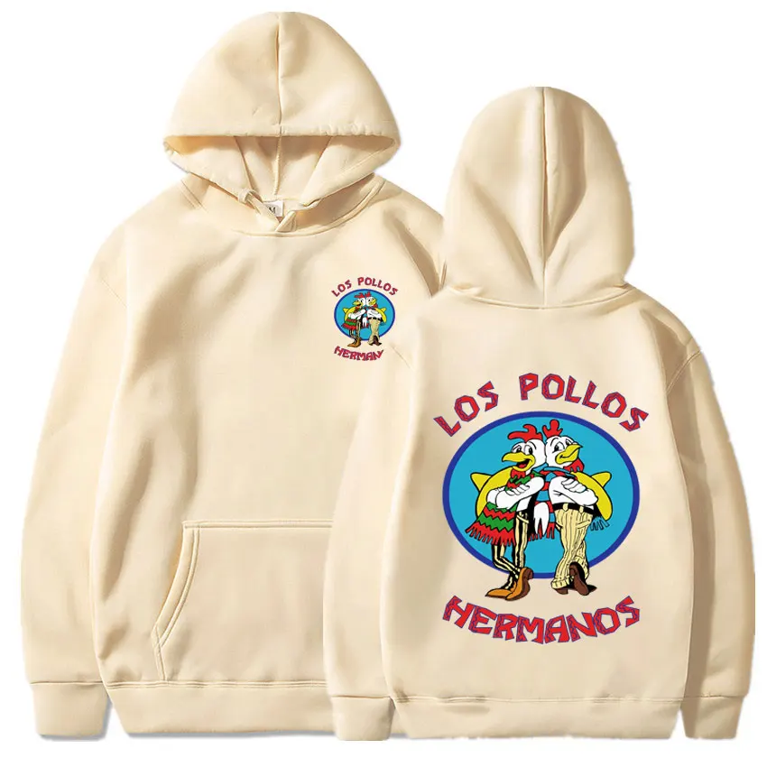 Breaking Bad bluza z kapturem Los Pollos Hermanos bracia kurczak drukują dresy męskie damskie modne wiosenne jesienne luźna bluza z polaru