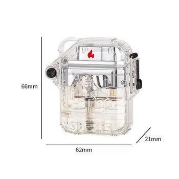 MINISO Kuromi Cinnamoroll Kreslený vodotěsný průhledný blikající světlo větruodolný zapalovač nafukovací dárek pro přítele 6 nejlepší prodej zapalovač Hello Kitty - №6