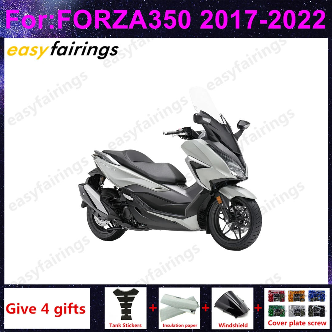 

Motorcycle Injection mold Fairings Kits Fit For forza 350 nss 350 2017 2018 2019 2020 2021 full fairing kit Bodywork set silver