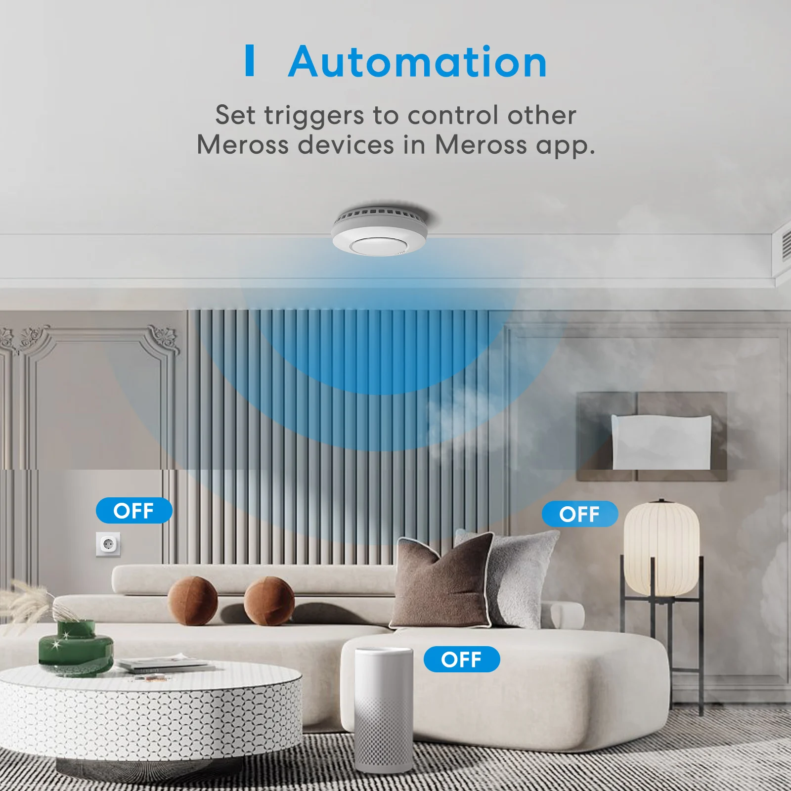 Meross Homekit Smart Smoke Detector Wifi Wireless Fire Alarm Monitor Sound Alert  For Apple HomeKit APP Remote With SmartThings