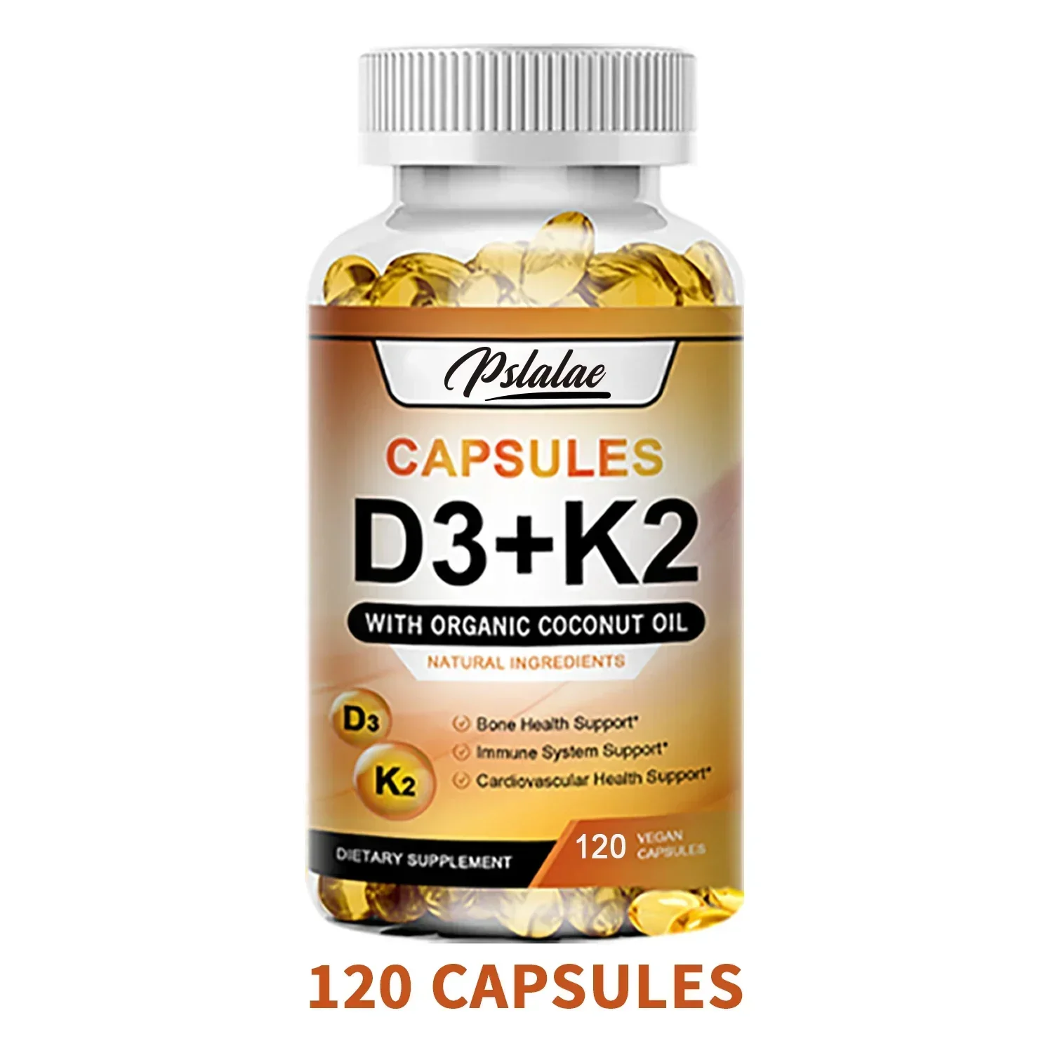Vitamin D3 + K2 Capsules - Promotes Bone, Dental and Cardiovascular Health and Supports The Immune System