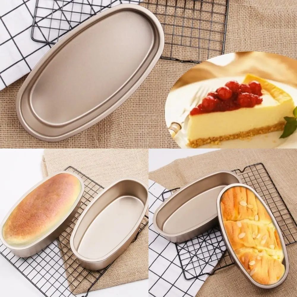 Aluminum Alloy Bakeware Convenient Oval Shape Non-stick Cake Mold Baking Pan Daily Uses