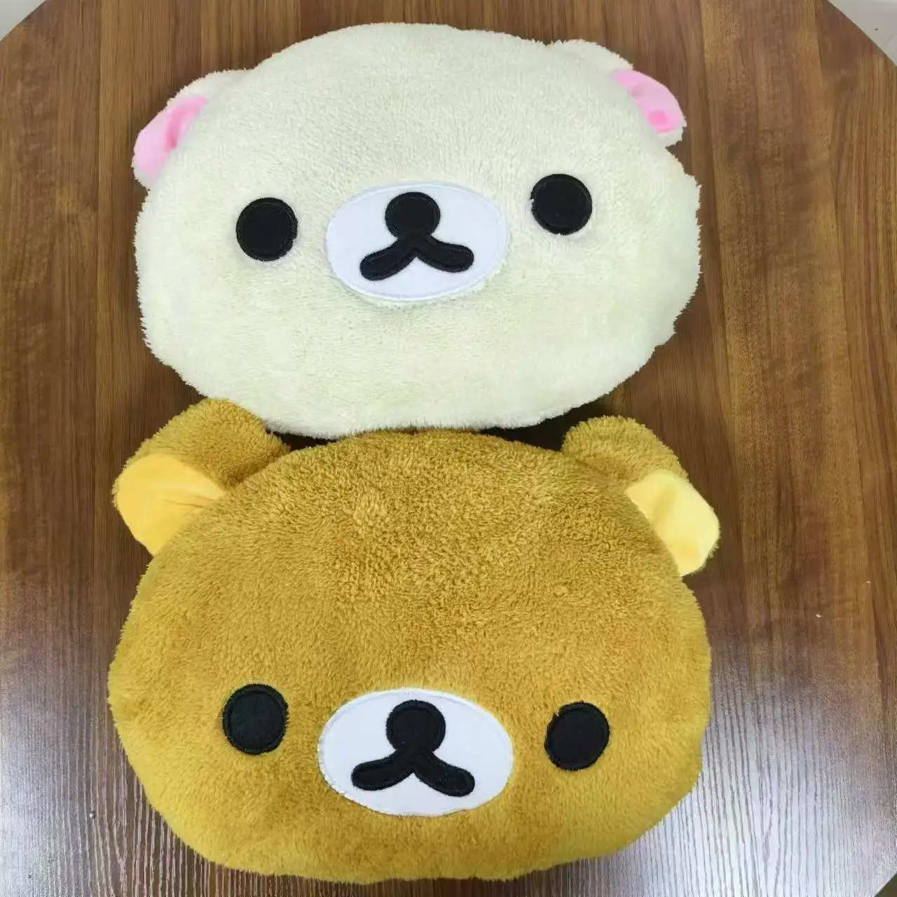 Cute Rilakkuma Plush Warm Hand Pillow Cartoon Bear Peluche Stuffed Toy kawaii room decor Soft Cushion Birthday Gift for kids